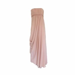 BCBGMAXAZRIA CASCADE BARE PINK STRAPLESS GOWN